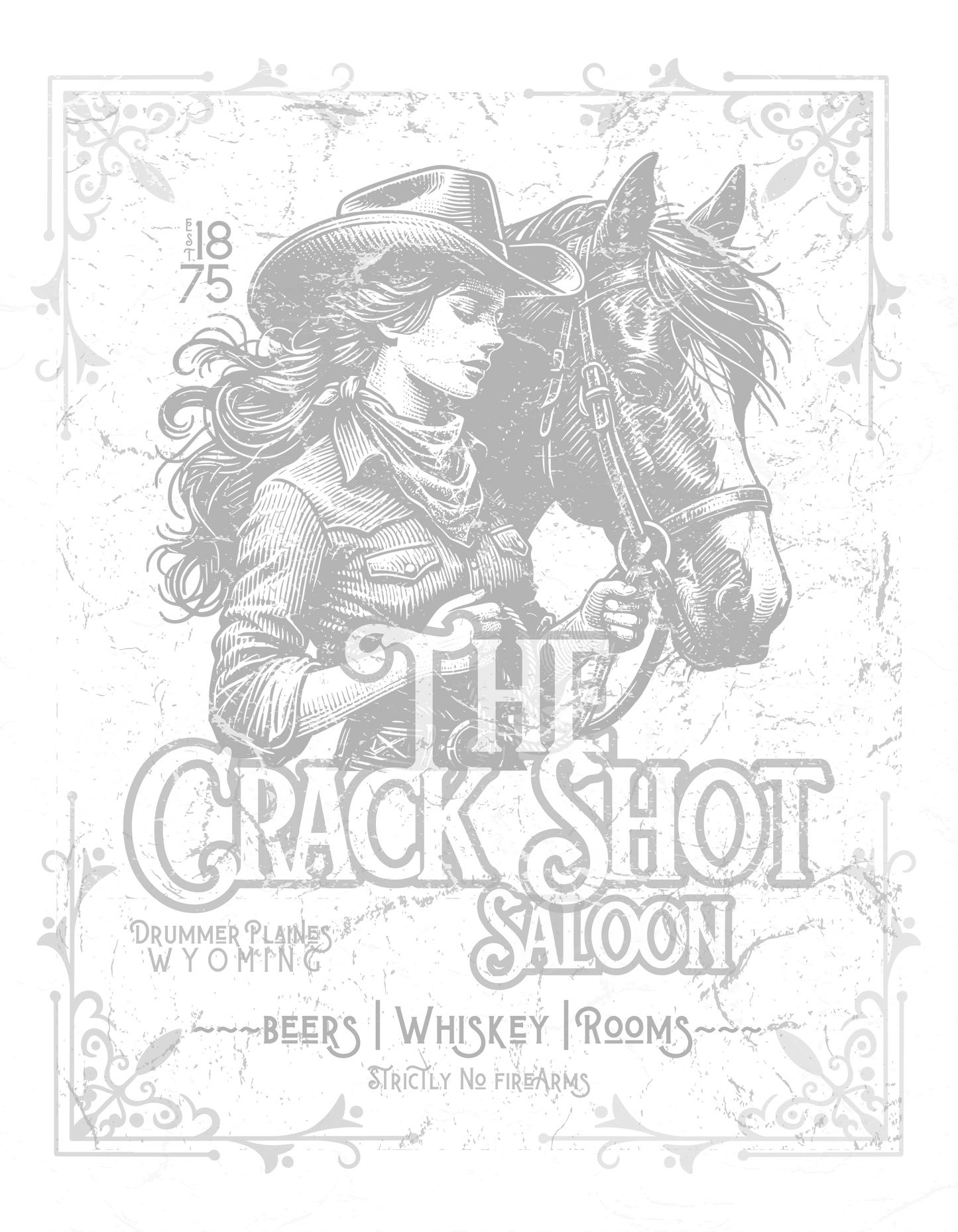 “The Crack Shot Saloon” Vintage Western Graphic Tee