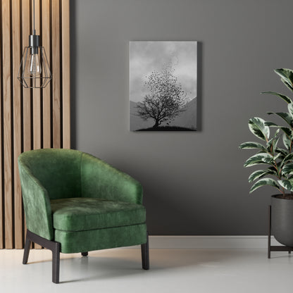 Grey Valley Tree Canvas Wall Art